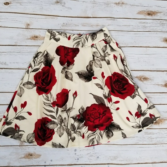 Dresses & Skirts - *LAST ONE* Red Rose High-Waisted Skirt